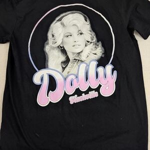 Dolly Parton Nashville Black Tee With Beautiful Graphic On Front Large